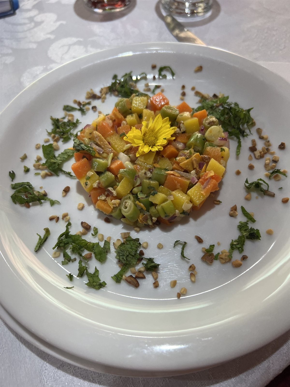 Ceviche de legumes com tucumã, prato assinatura