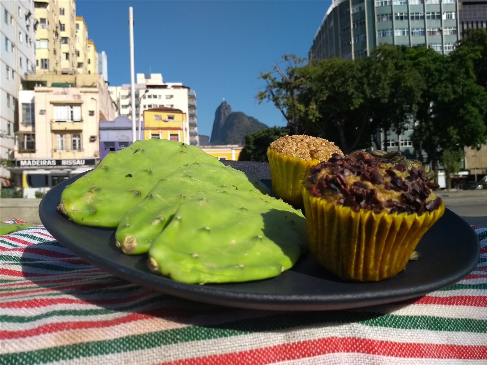 Cupcake de palma verdura