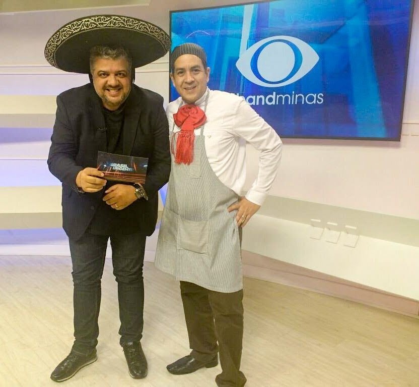 Marco Meléndez nos bastidores do Brasil Urgente MG, Band